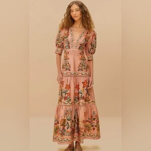 FARM Rio Pink Floral Maxi Dress